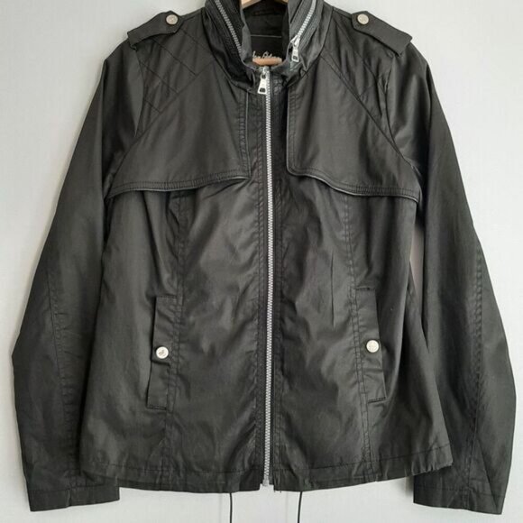 SAM EDELMAN Full-Zip Utility Jacket  Windbreaker Black Sz XS - Picture 3 of 13